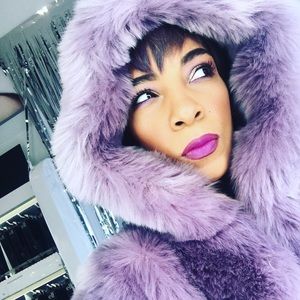 Misguided Lavender Faux Fur